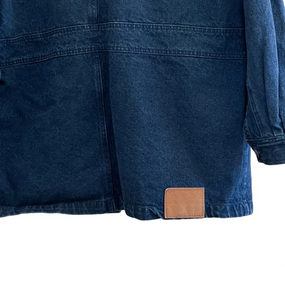 Oversized Vintage Chore Denim Barn Western Jean Jacket - Picture 9 of 10